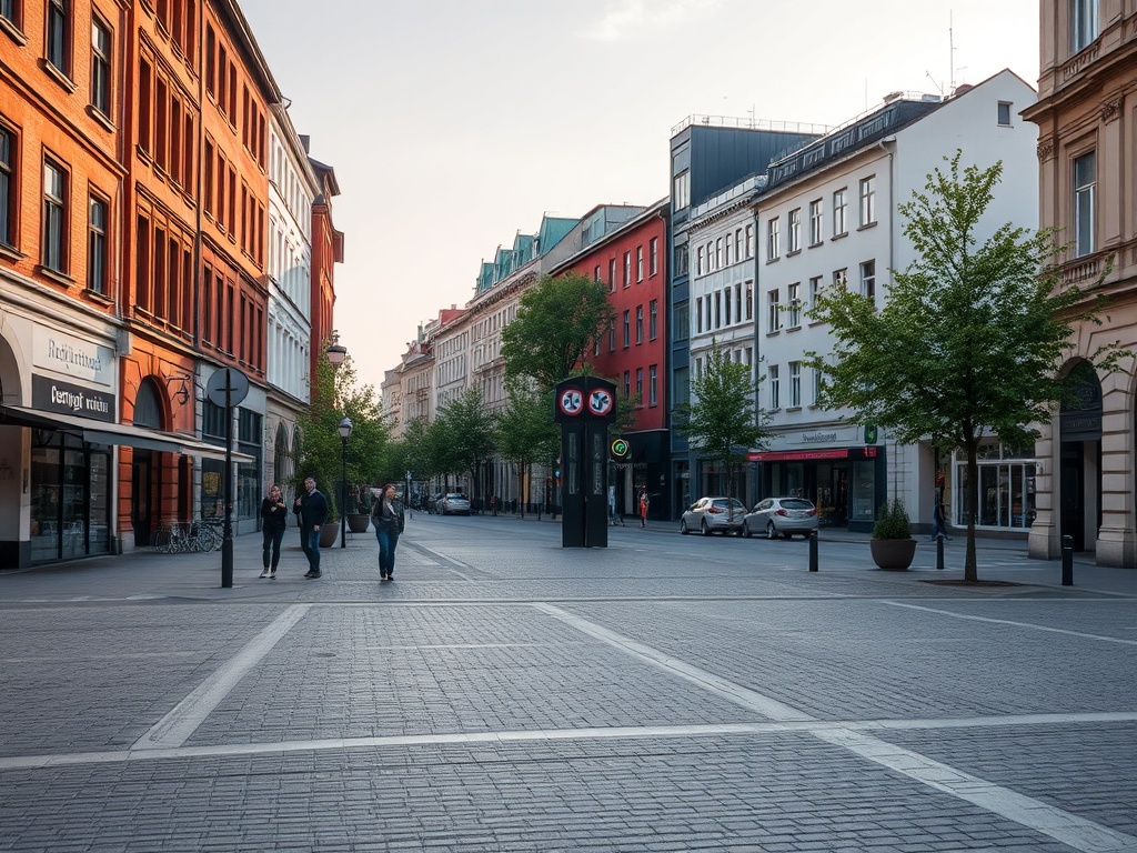 Ilustracja przedstawiająca architekturę Zabrza, łączącą historyczne budynki przemysłowe z nowoczesną zabudową, symbolizująca 'Zabrze, którego nie było'.