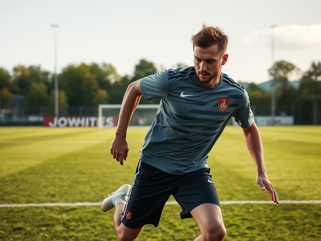 Piłkarze Górnika Zabrze na boisku podczas meczu, w tle kibice